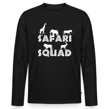 Safari Team Group Safari - Men's Premium Organic Long Sleeve Shirt - black - Front - Nico (187cm)