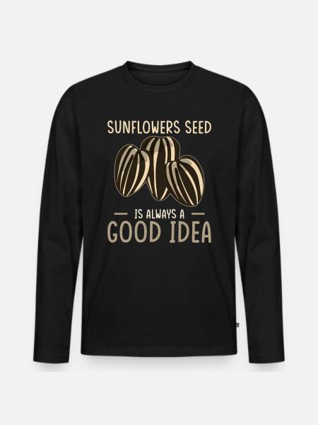 Sunflower - Men's Premium Organic Long Sleeve Shirt - black