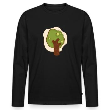 Arbre - T-shirt manches longues Premium bio Homme - noir - Devant - Nico (187cm)