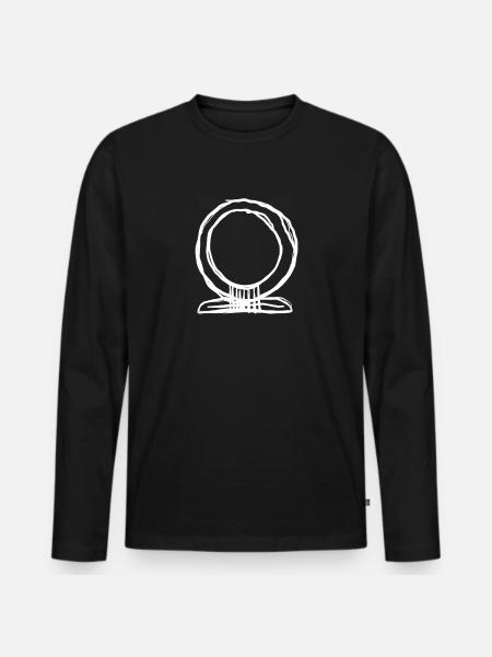 Egypt Ancient Symbol Shen - Men's Premium Organic Long Sleeve Shirt - black