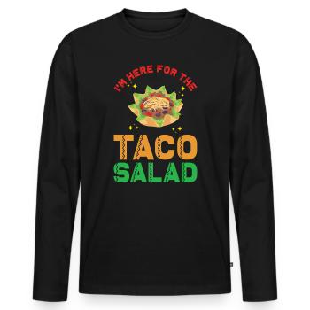 Taco Salad - Men's Premium Organic Long Sleeve Shirt - black - Front - Nico (187cm)