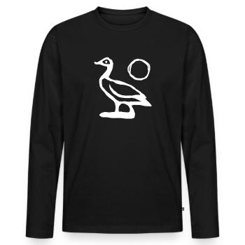 Egypt Ancient Symbol Sa Ra - Men's Premium Organic Long Sleeve Shirt - black - Front - Nico (187cm)