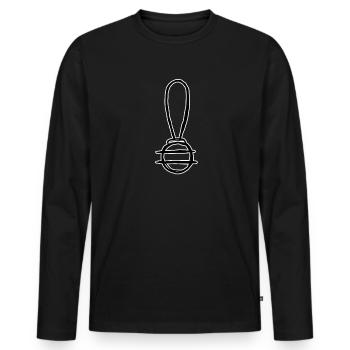 Egypt Ancient Symbol Milk Jug - Men's Premium Organic Long Sleeve Shirt - black - Front - Nico (187cm)