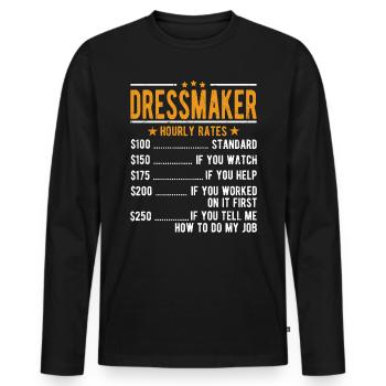 Schneider Stundenlohn - Männer Premium Bio Langarmshirt - Schwarz - Vorne - Nico (187cm)