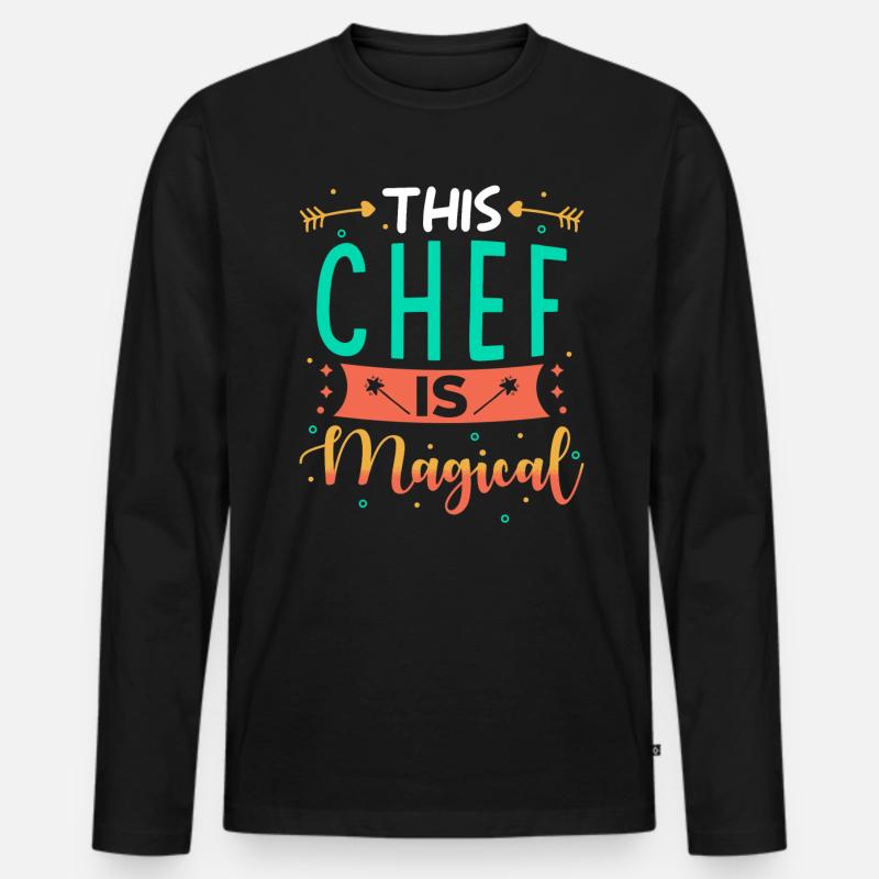 Chefin Geschenk - Männer Premium Bio Langarmshirt - Schwarz