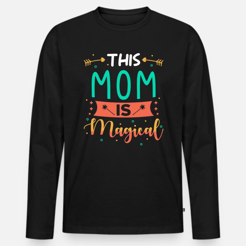 Mama Geschenk - Männer Premium Bio Langarmshirt - Schwarz