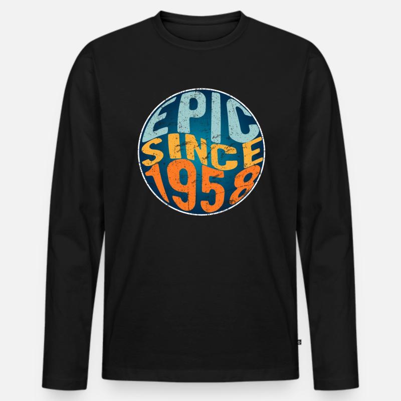 Episch Seit 1958 - Männer Premium Bio Langarmshirt - Schwarz