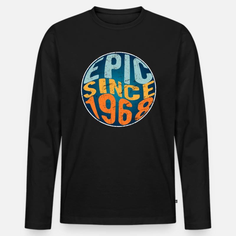 Episch Seit 1968 - Männer Premium Bio Langarmshirt - Schwarz