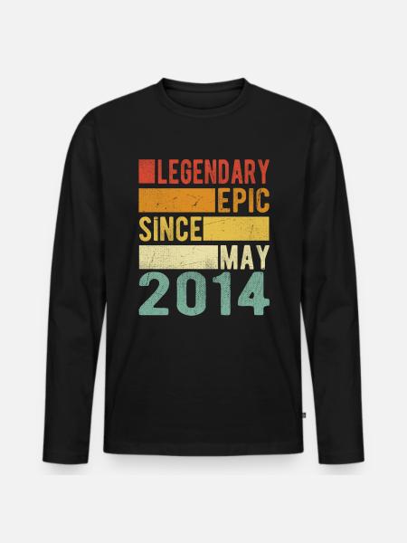 Birthday May 2014 Legendary Epic - Men's Premium Organic Long Sleeve Shirt - black
