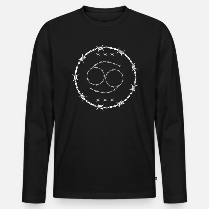 Krebs Sternzeichen - Männer Premium Bio Langarmshirt - Schwarz
