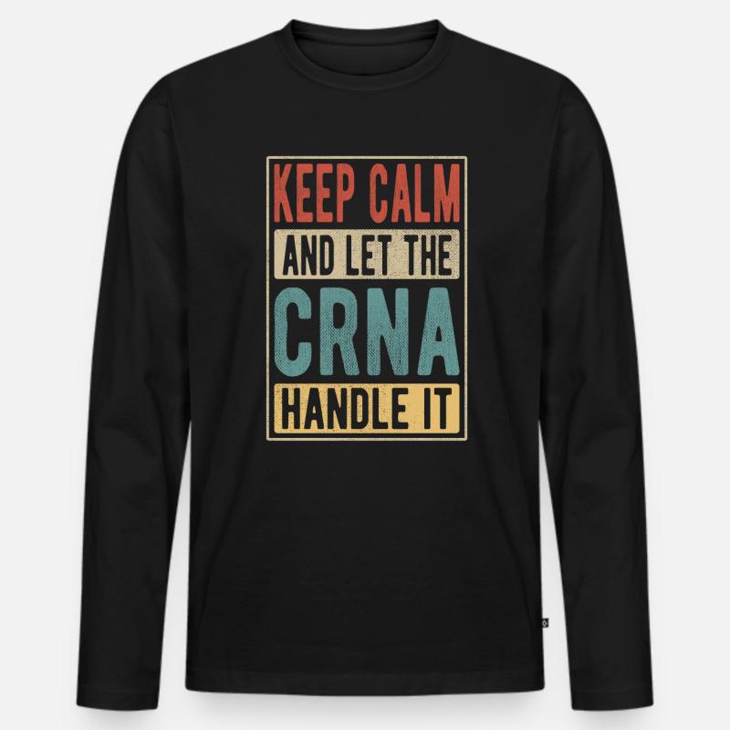 Crna Retro Geschenk - Männer Premium Bio Langarmshirt - Schwarz