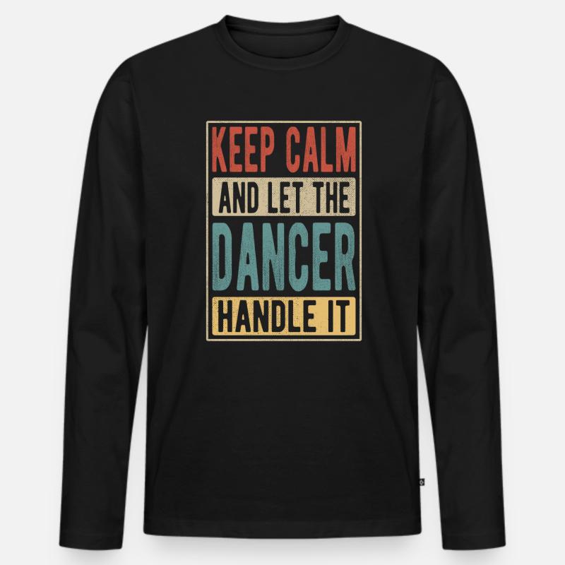 Tänzer Retro Geschenk - Männer Premium Bio Langarmshirt - Schwarz