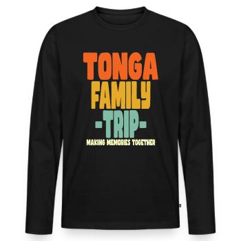 Tonga Family Trip Holidays - Men's Premium Organic Long Sleeve Shirt - black - Front - Nico (187cm)