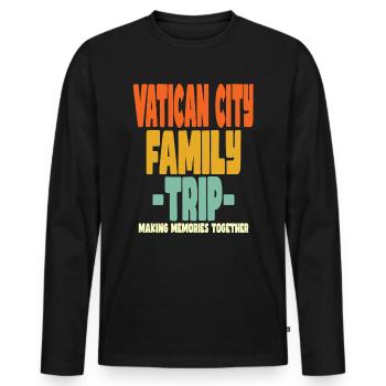 Vatican City Family Trip Holidays - Men's Premium Organic Long Sleeve Shirt - black - Front - Nico (187cm)