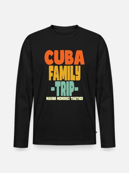 Cuba Family Trip Holidays - Men's Premium Organic Long Sleeve Shirt - black