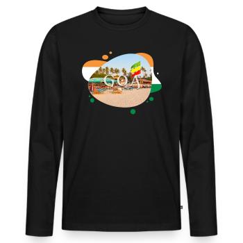 Goa Indien Souvenir - Männer Premium Bio Langarmshirt - Schwarz - Vorne - Nico (187cm)