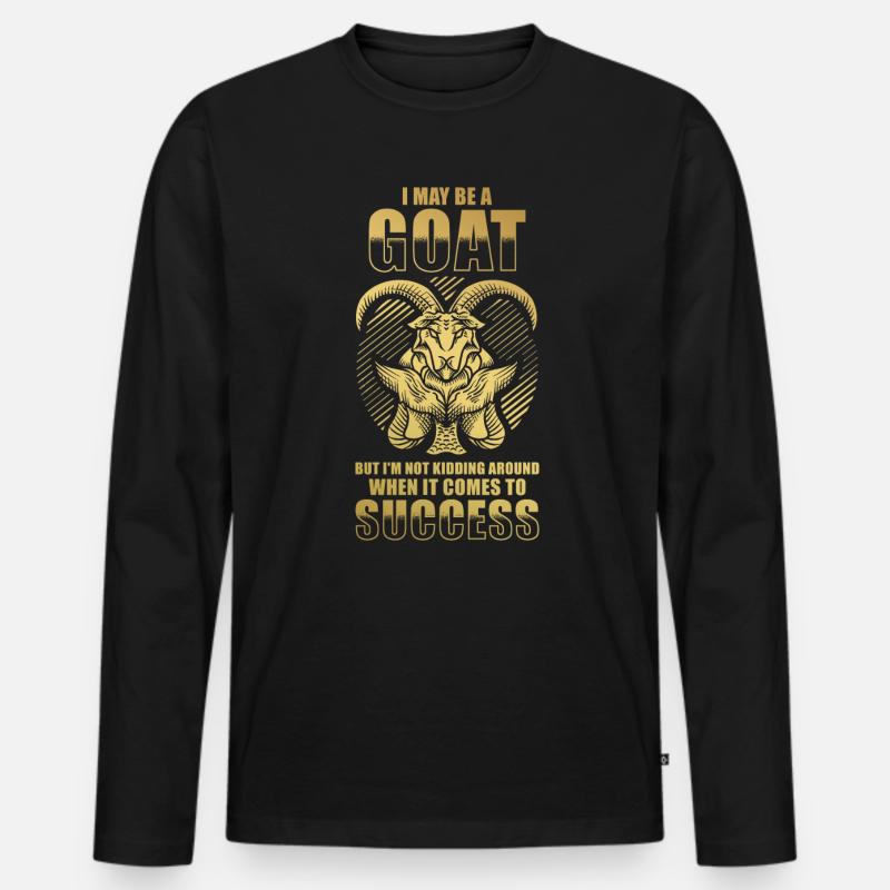 Steinbock Sternzeichen Astrologie Horoskop - Männer Premium Bio Langarmshirt - Schwarz