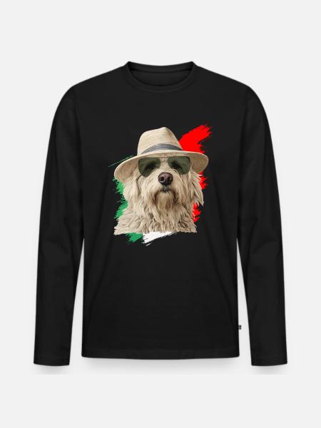 Maremmen Abruzzen Schäferhund Maremmano Abruzzese - Männer Premium Bio Langarmshirt - Schwarz