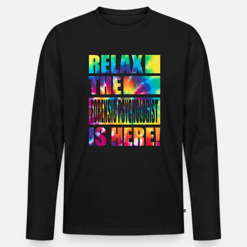 Forensic Psychologist Lustiger Spruch - Männer Premium Bio Langarmshirt - Schwarz