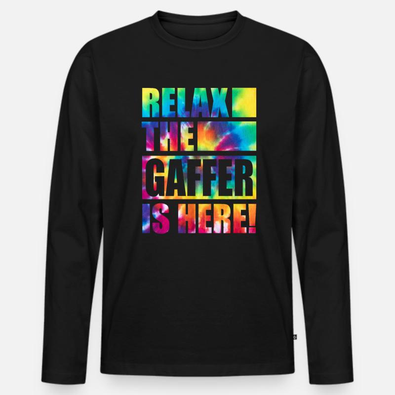 Gaffer Lustiger Spruch - Männer Premium Bio Langarmshirt - Schwarz