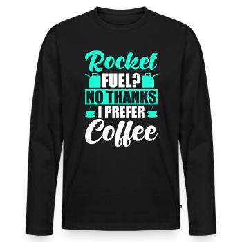 Luft- und Raumfahrtingenieur - Männer Premium Bio Langarmshirt - Schwarz - Vorne - Nico (187cm)