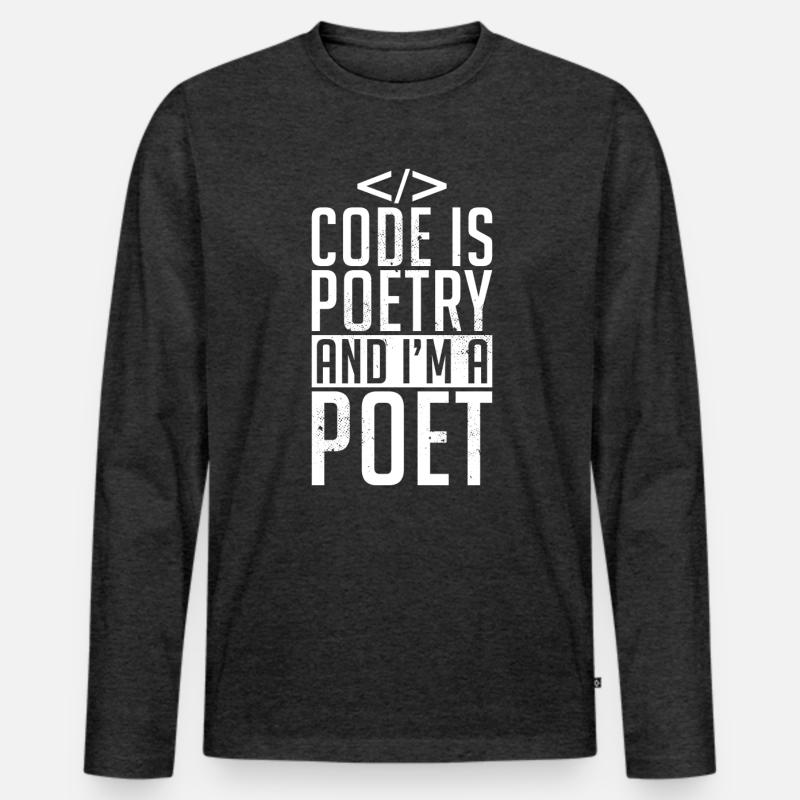 Programmierer Entwickler Coder Code Männer Premium Bio Langarmshirt