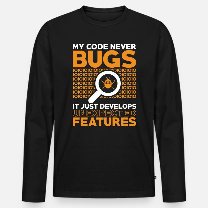Programmierer Entwickler Coder Code - Männer Premium Bio Langarmshirt - Schwarz