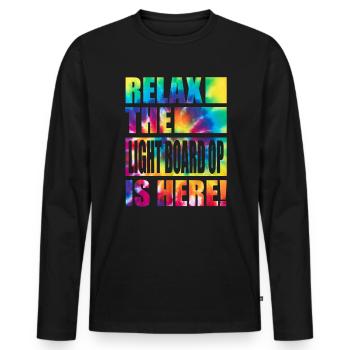 Light Board OP Funny Dicton - T-shirt manches longues Premium bio Homme - noir - Devant - Nico (187cm)