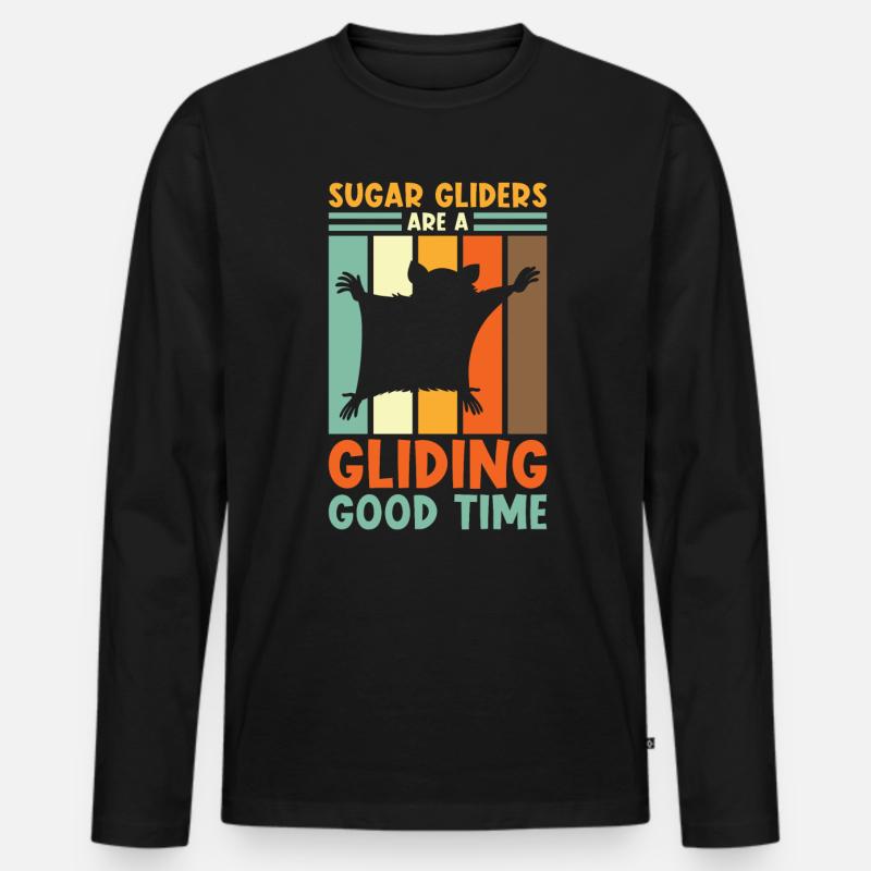 Sugar Glider Spruch - Männer Premium Bio Langarmshirt - Schwarz