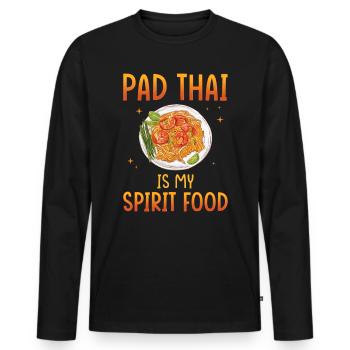 Pad Thai is my favorite dish - Men's Premium Organic Long Sleeve Shirt - black - Front - Nico (187cm)