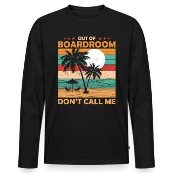 Ceo-rücktritt Aus Der Vorstandsetage Ceo Im - Männer Premium Bio Langarmshirt - Schwarz - Vorne - Nico (187cm)