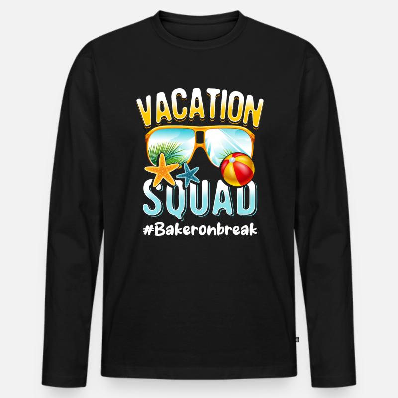 Baker Vacation Squad #Bakeronbreak - Männer Premium Bio Langarmshirt - Schwarz
