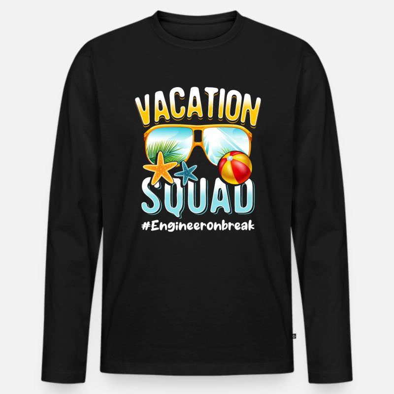 Engineer Vacation Squad #Engineeronbreak - Men's Premium Organic Long Sleeve Shirt - black