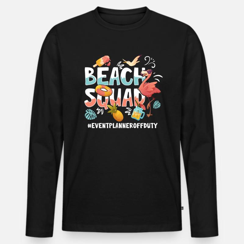 Eventplaner Vacation Beach Group - Männer Premium Bio Langarmshirt - Schwarz