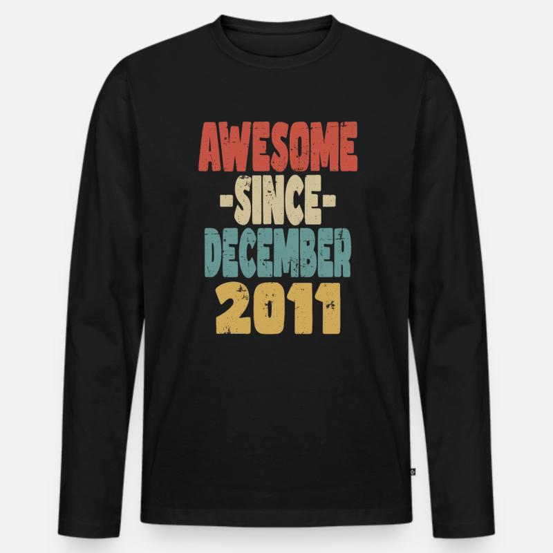 Fantastischer Dezember 2011 - Männer Premium Bio Langarmshirt - Schwarz