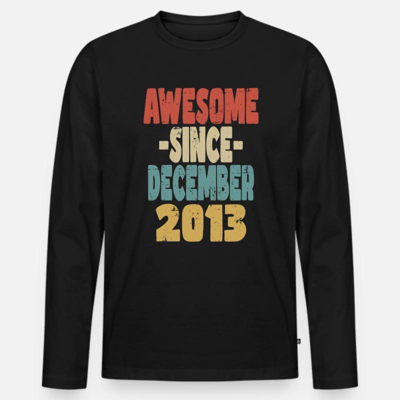 Fantastischer Dezember 2013 - Männer Premium Bio Langarmshirt - Schwarz