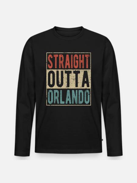 Straight outta Orlando - Men's Premium Organic Long Sleeve Shirt - black