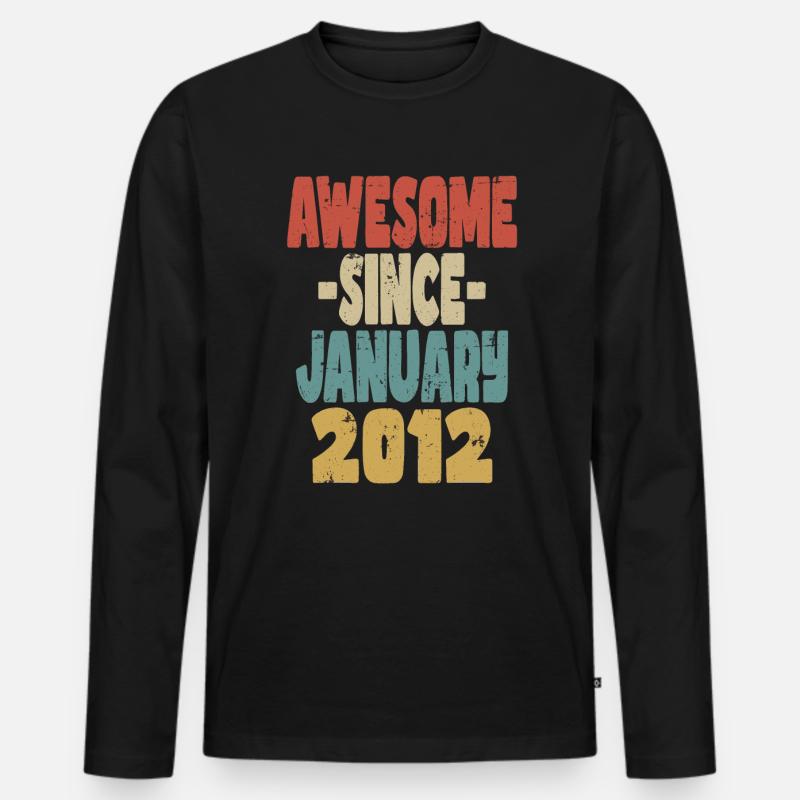 Toller Januar 2012 - Männer Premium Bio Langarmshirt - Schwarz