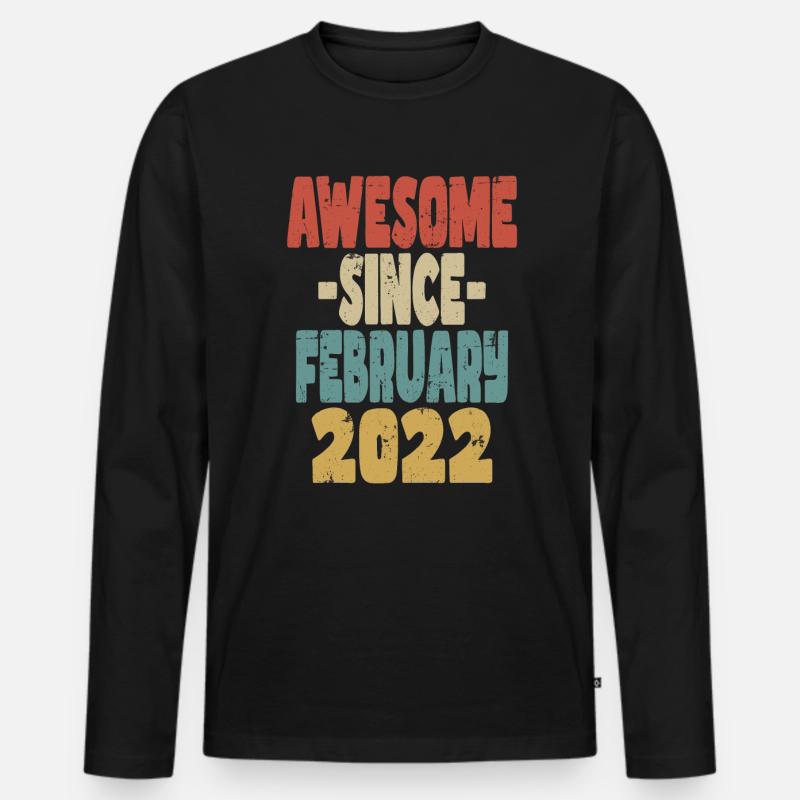Fantastischer Februar 2022 - Männer Premium Bio Langarmshirt - Schwarz