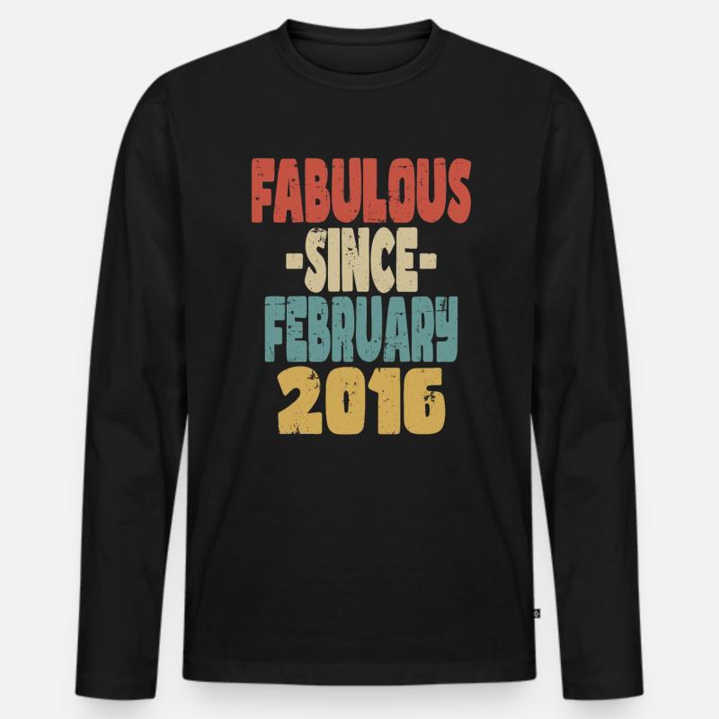 Fabelhafter Februar 2016 - Männer Premium Bio Langarmshirt - Schwarz