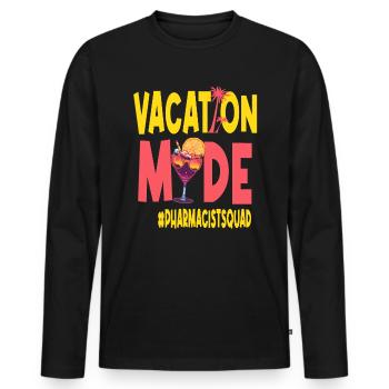 Pharmacist Vacation Vacy Mode Pharmacistsquad - Men's Premium Organic Long Sleeve Shirt - black - Front - Nico (187cm)