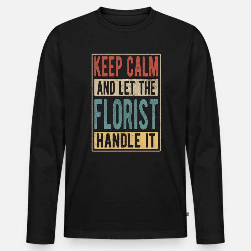 Florist Retro Geschenk - Männer Premium Bio Langarmshirt - Schwarz