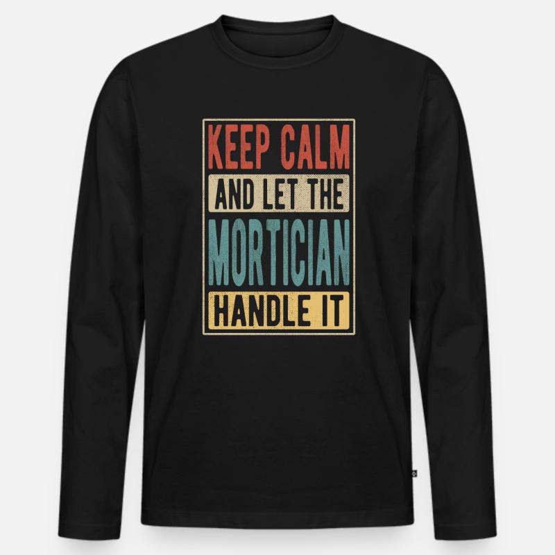 Leichenbestatter Retro Geschenk - Männer Premium Bio Langarmshirt - Schwarz