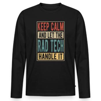 Cadeau rétro Rad Tech - T-shirt manches longues Premium bio Homme - noir - Devant - Nico (187cm)