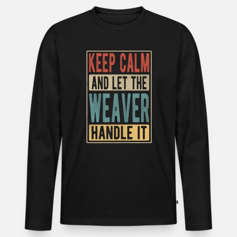 Weber Retro Geschenk - Männer Premium Bio Langarmshirt - Schwarz