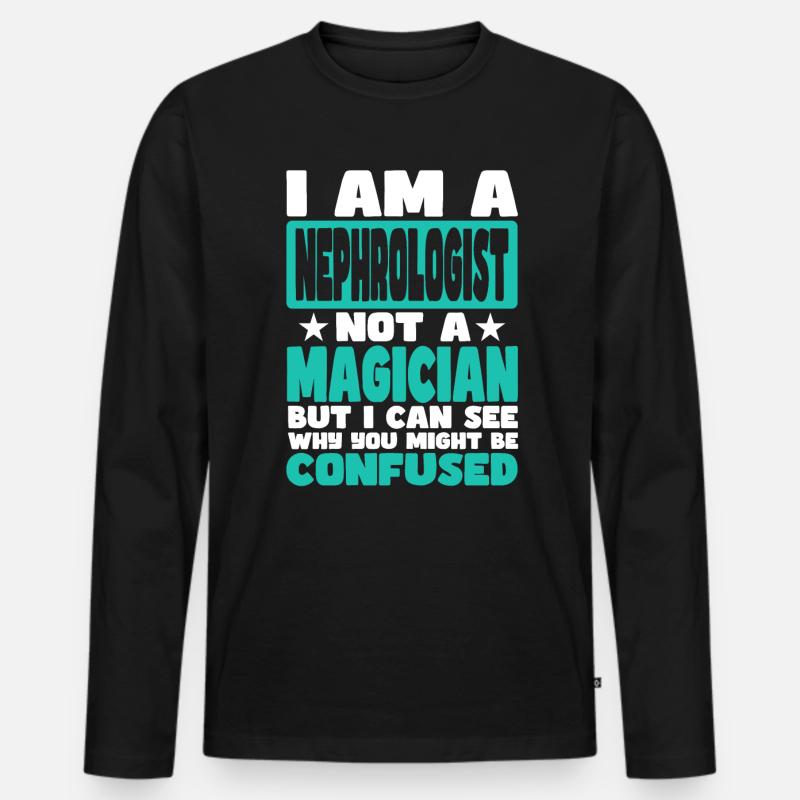 Nephrologe - Männer Premium Bio Langarmshirt - Schwarz