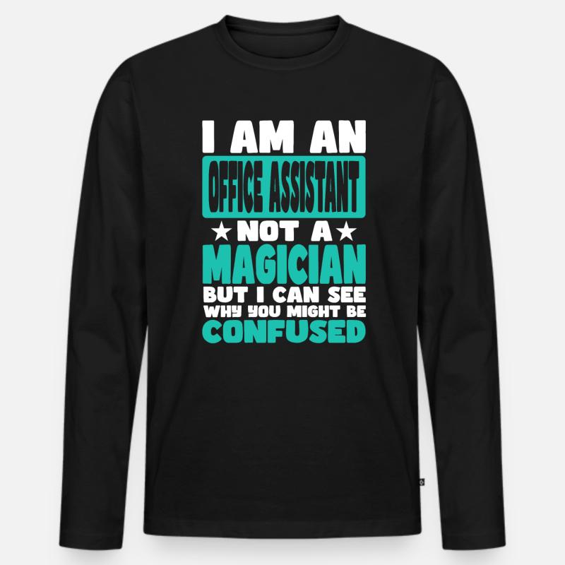 Büroassistent - Männer Premium Bio Langarmshirt - Schwarz