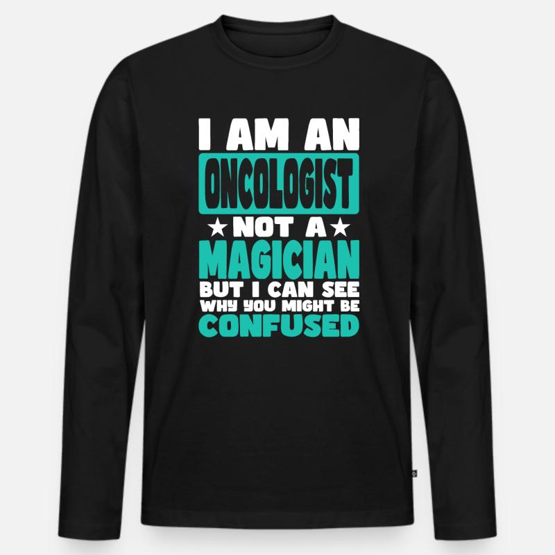 Onkologe - Männer Premium Bio Langarmshirt - Schwarz