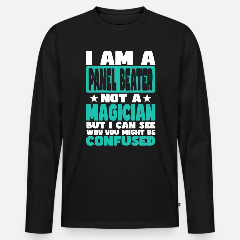 Plattenschläger - Männer Premium Bio Langarmshirt - Schwarz