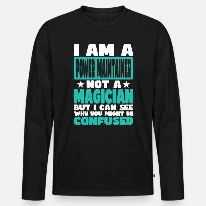 Leistungserhalter - Männer Premium Bio Langarmshirt - Schwarz